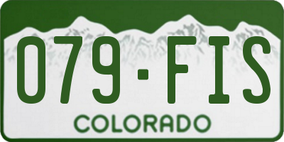 CO license plate 079FIS