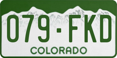 CO license plate 079FKD