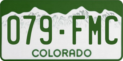 CO license plate 079FMC