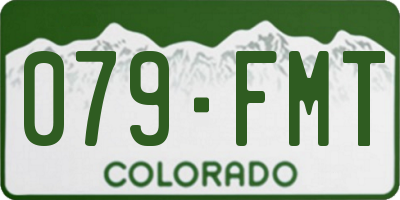 CO license plate 079FMT