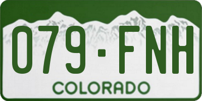 CO license plate 079FNH
