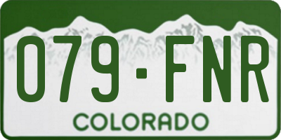 CO license plate 079FNR