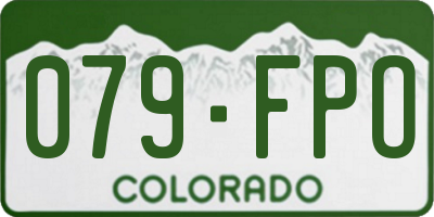 CO license plate 079FPO