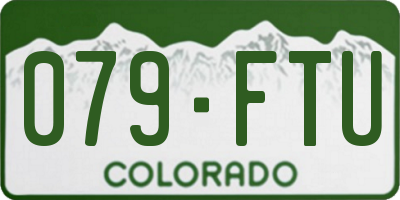CO license plate 079FTU