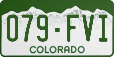 CO license plate 079FVI