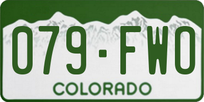 CO license plate 079FWO