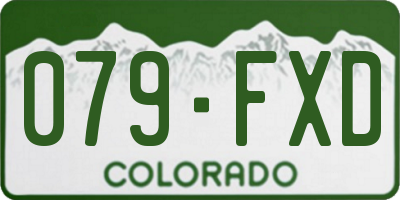 CO license plate 079FXD