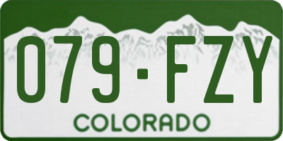CO license plate 079FZY