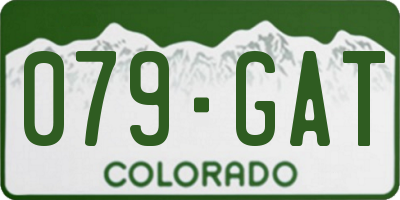 CO license plate 079GAT