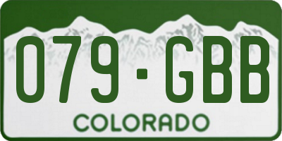 CO license plate 079GBB