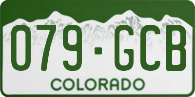 CO license plate 079GCB