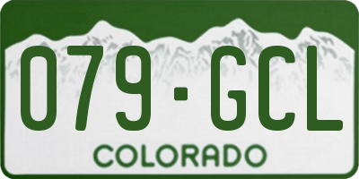 CO license plate 079GCL