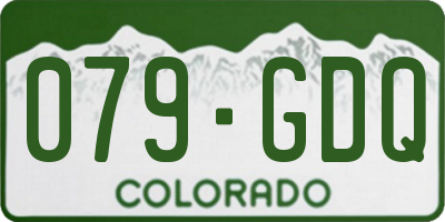 CO license plate 079GDQ