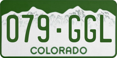 CO license plate 079GGL