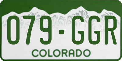 CO license plate 079GGR