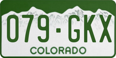 CO license plate 079GKX