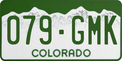 CO license plate 079GMK