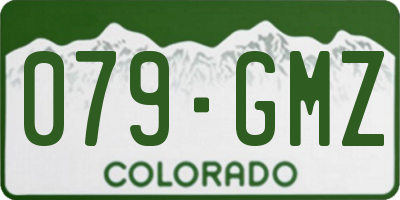 CO license plate 079GMZ
