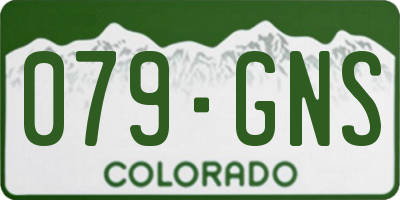CO license plate 079GNS
