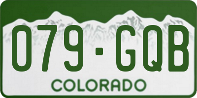 CO license plate 079GQB