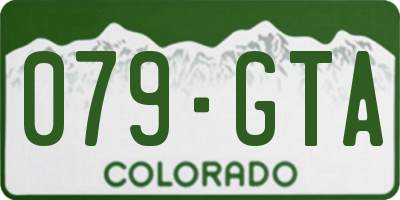 CO license plate 079GTA