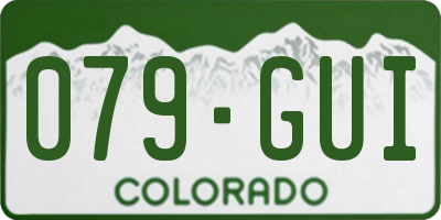 CO license plate 079GUI