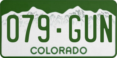 CO license plate 079GUN
