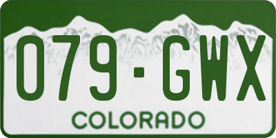 CO license plate 079GWX