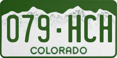 CO license plate 079HCH