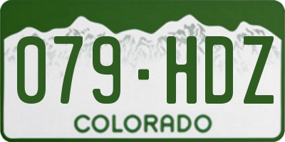 CO license plate 079HDZ
