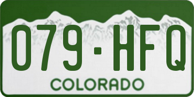 CO license plate 079HFQ