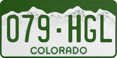 CO license plate 079HGL