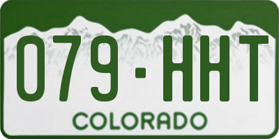 CO license plate 079HHT