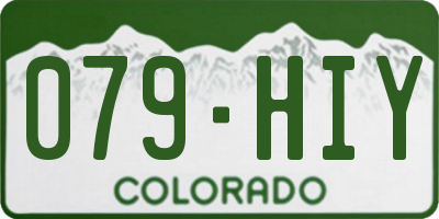 CO license plate 079HIY