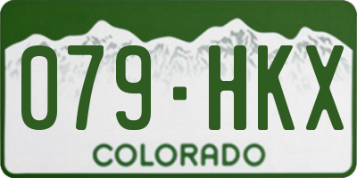 CO license plate 079HKX