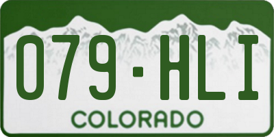 CO license plate 079HLI