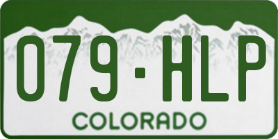 CO license plate 079HLP