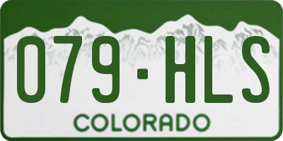 CO license plate 079HLS