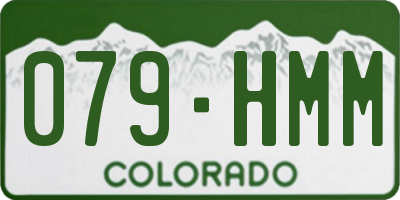 CO license plate 079HMM