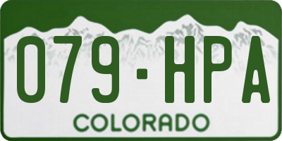 CO license plate 079HPA