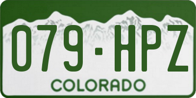 CO license plate 079HPZ