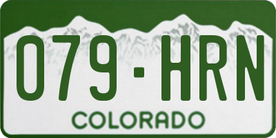 CO license plate 079HRN