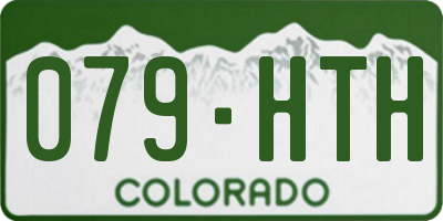 CO license plate 079HTH