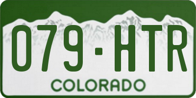CO license plate 079HTR