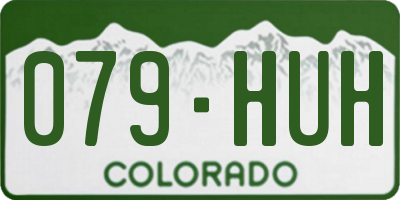 CO license plate 079HUH