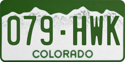 CO license plate 079HWK