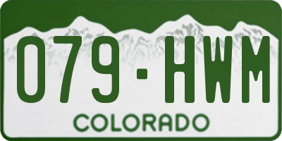CO license plate 079HWM