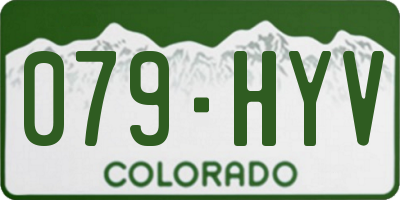 CO license plate 079HYV