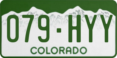 CO license plate 079HYY