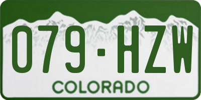 CO license plate 079HZW
